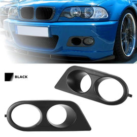 Paraurti anteriore fendinebbia lampada copertura laterale griglia per BMW 3 E46 M3 98-05 Hamman stile doppio nero
