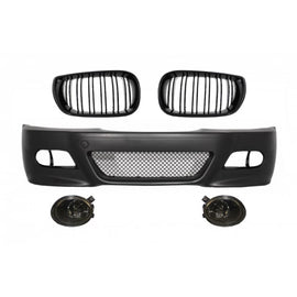 Paraurti anteriore con Fendinebbia per BMW Serie 3 E46 (1998-2004) M3 stile e Griglie anteriori a doppio rene Doppia