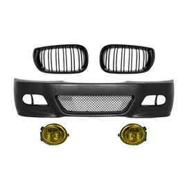 Paraurti anteriore con Fendinebbia per BMW Serie 3 E46 (1998-2004) M3 stile e Griglie anteriori a doppio rene Doppia