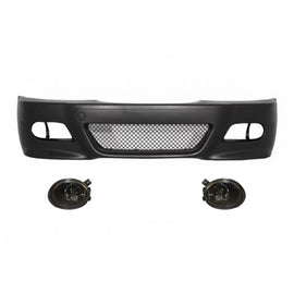 Paraurti anteriore con Fendinebbia fumé per BMW Serie 3 E46 Coupe Cabrio berlina station wagon (1998-2004) M3 design