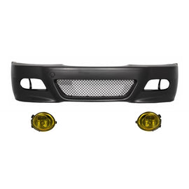 Paraurti anteriore con Fendinebbia giallo per BMW Serie 3 Coupe Cabrio berlina station wagon E46 (1998-2004) M3 design