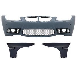 Paraurti anteriore con Parafanghi anteriori per BMW Serie 3 E92 Coupe E93 Cabrio (2006-2009) M3 stile con PDC