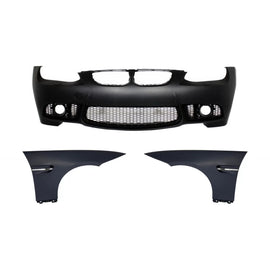 Paraurti anteriore con Parafanghi anteriori per BMW Serie 3 E92 Coupe E93 Cabrio (2006-2009) M3 stile senza PDC