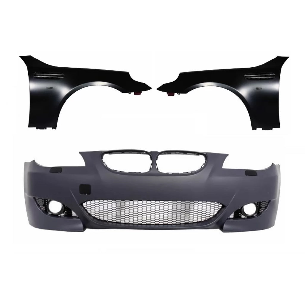 Paraurti anteriore con Parafanghi anteriori per BMW Serie 5 E60 E61 berlina Touring (2003-2010) M5 design