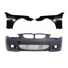 Paraurti anteriore con Parafanghi anteriori per BMW Serie 5 E60 E61 berlina Touring (2003-2010) M5 design