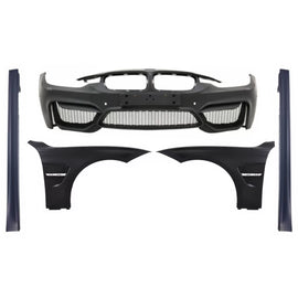 Paraurti anteriore con Parafanghi anteriori e Minigonne per BMW Serie 3 F30 F31 Pre-LCI & LCI (2011-2018) M4 design