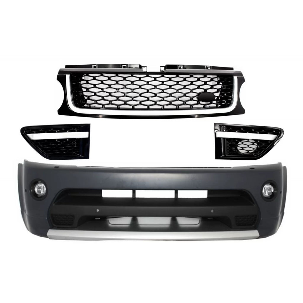 Paraurti anteriore e Gruppo griglie anteriori tutti nero per Rover Sport L320 (2009-2013) Autobiography design