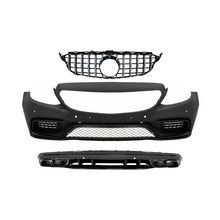 Paraurti anteriore griglia e aria diffusore per Mercedes Classe C W205 S205 (2014-2018) C63 design