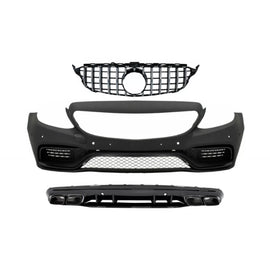 Paraurti anteriore griglia e aria diffusore per Mercedes Classe C W205 S205 (2014-2018) C63 design