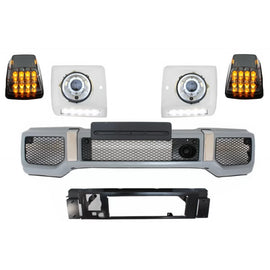 Paraurti anteriore con fari anteriori coperture LED DRL per Mercedes Classe G W463 (1989 e successivi) Fari anteriori