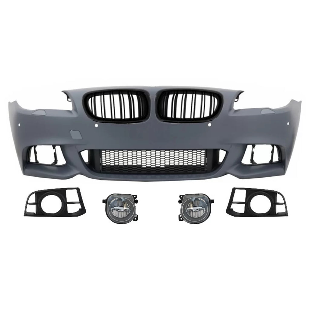 Paraurti anteriore con Griglie a doppio rene per BMW Serie 5 F10 F11 LCI (2015 e successivi) M-Technik design con LED