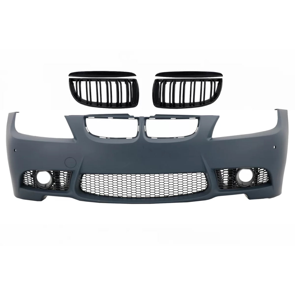 Paraurti anteriore con Griglie a doppio rene Doppia lamella per BMW Serie 3 E90 E91 Pre-LCI (2004-2008) berlina Touring