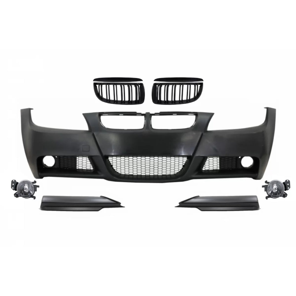 Paraurti anteriore con Griglie a doppio rene e Spoiler Lip per BMW Serie 3 E90 E91 berlina Touring (2004-2008) M-Technik