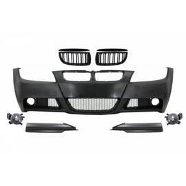 Paraurti anteriore con Griglie a doppio rene e Spoiler Lip per BMW Serie 3 E90 E91 berlina Touring (2004-2008) M-Technik