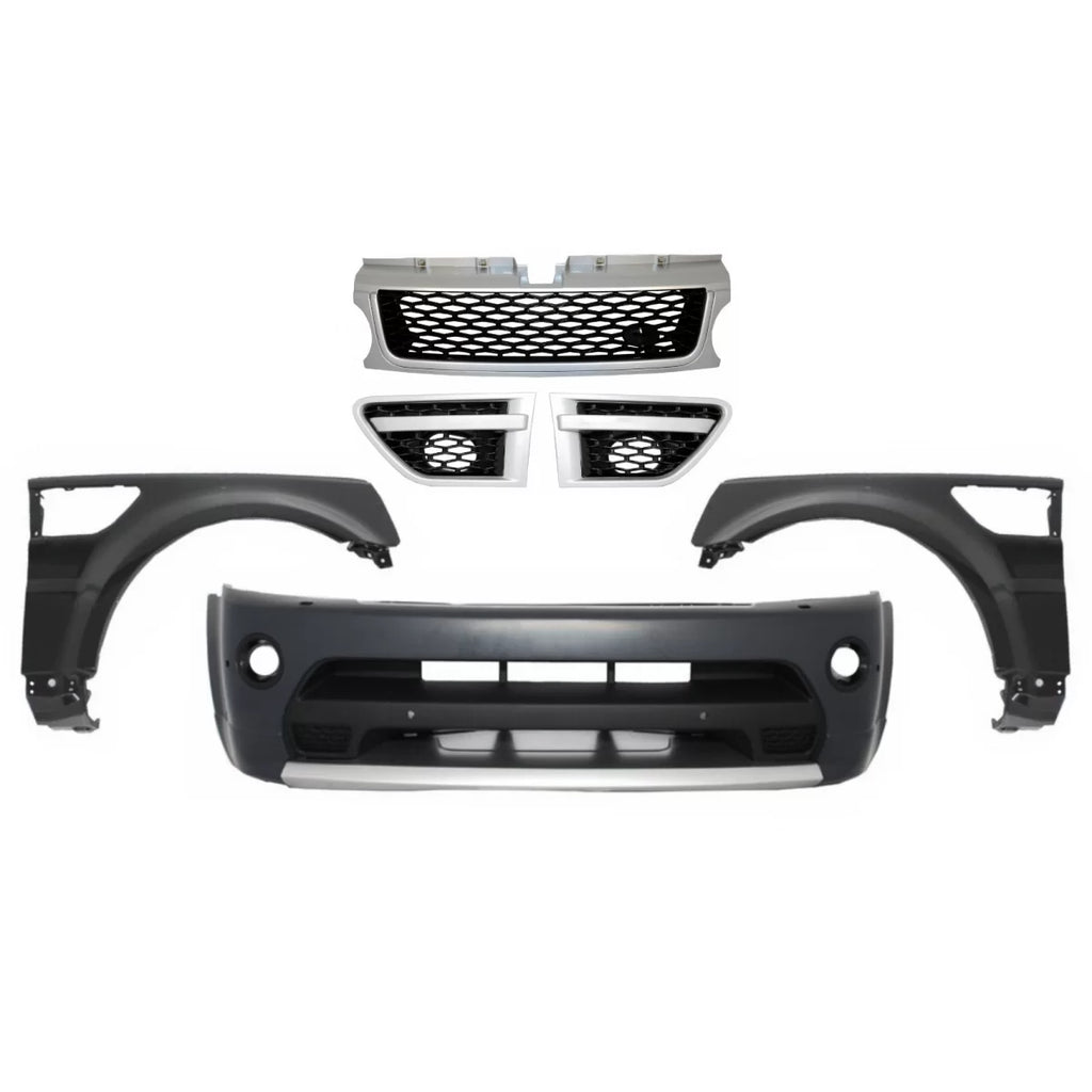 Paraurti anteriore per Land Range Rover Sport L320 restyling (2009-2013) con Griglia centrale e laterale bocchette