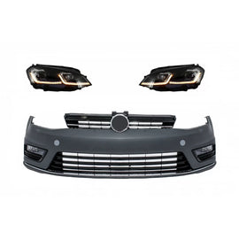 Paraurti anteriore e LED fari anteriori Bi-xenon stile con sequenziale dinamico Indicatori di direzione per VW Golf VII