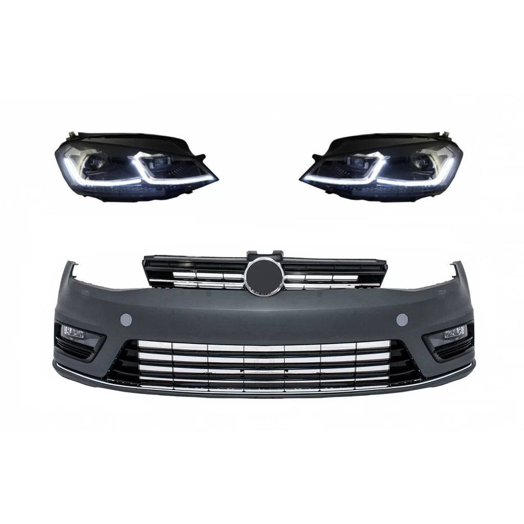 Paraurti anteriore e LED fari anteriori con sequenziale dinamico Indicatori di direzione per VW Golf VII 7 (2013-2017)