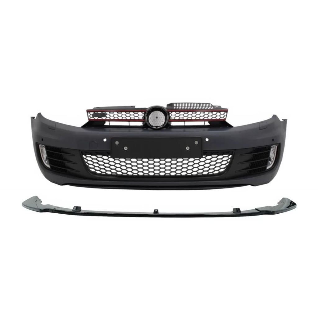 Paraurti anteriore con Lip estensione Spoiler Nero lucido per VW Golf VI 6 (2008-2013) GTI stile