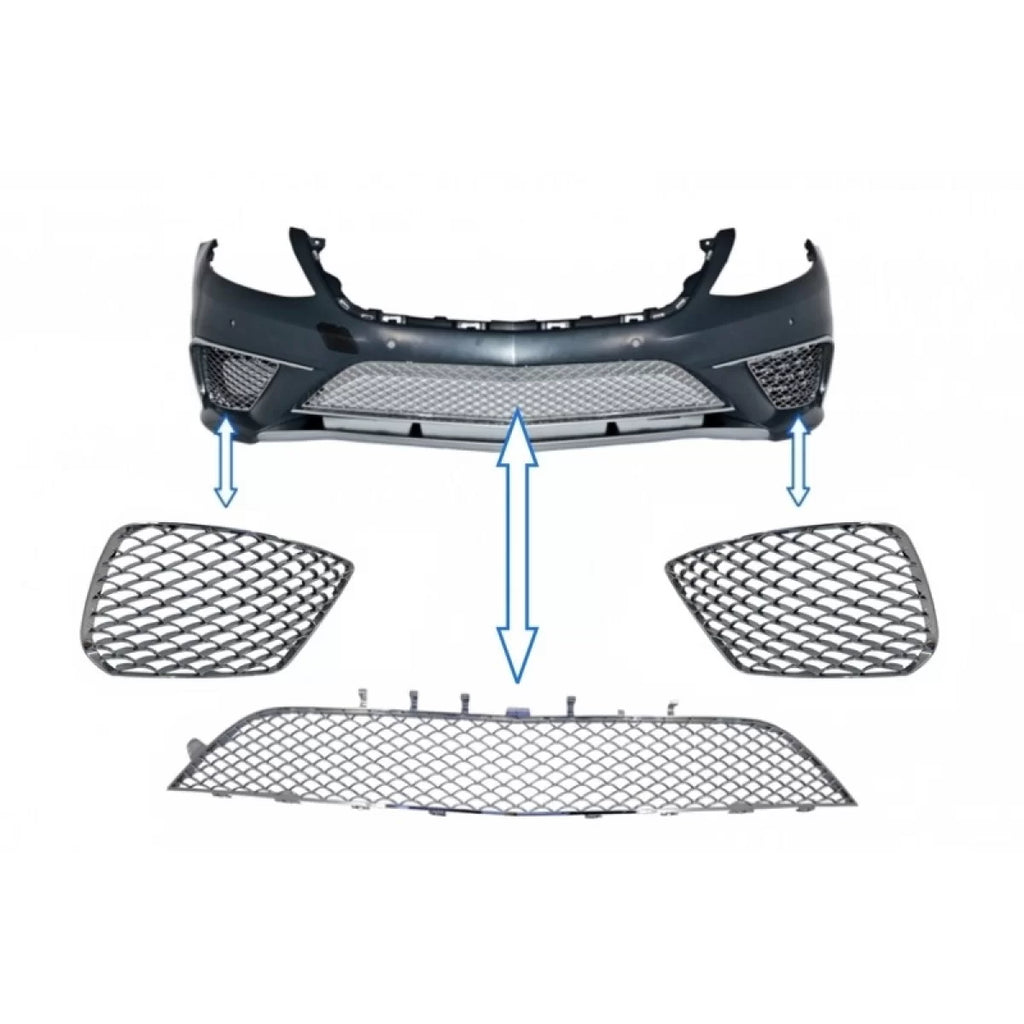 Paraurti anteriore inferiore griglia gruppo per Mercedes Classe S W222 (2013-2017) S63 design cromato