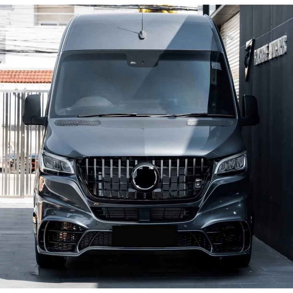 Paraurti anteriore per Mercedes-Benz Sprinter W907 2017-2023 A design GT stile con Panamericana griglia