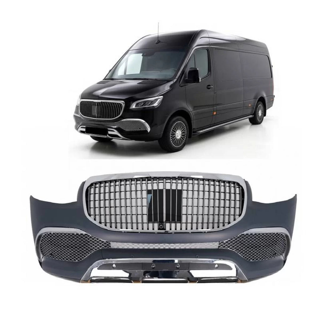 Paraurti anteriore per Mercedes-Benz Sprinter W907 2017-2023 Maybach stile con griglia