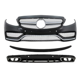 Paraurti anteriore per Mercedes Classe C C205 A205 Coupe Cabriolet (2014-2019) con Diffusore paraurti posteriore