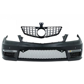 Paraurti anteriore per Mercedes Classe C W204 (2012 e successivi) C63 restyling stile con Griglia anteriore GT-R