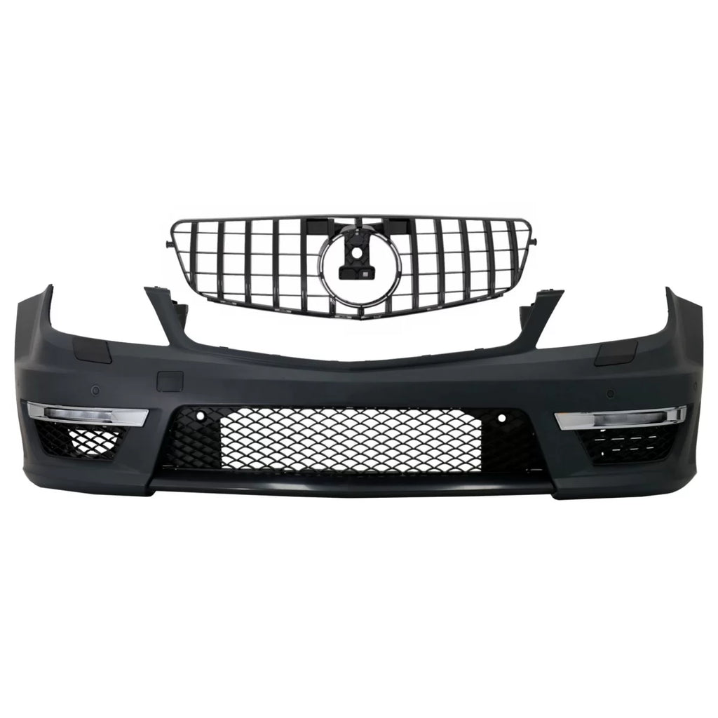 Paraurti anteriore per Mercedes Classe C W204 (2012 e successivi) C63 restyling design con centrale Griglia anteriore