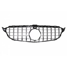 Paraurti anteriore per Mercedes Classe C W205 S205 (2014-2018) Griglia centrale con posteriore diffusore e Terminali