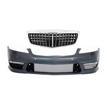 Carica l'immagine nel visualizzatore di Gallery, Paraurti anteriore per Mercedes Classe S W221 (2005-2012) con singolo cornice Griglia anteriore S63 S65 design