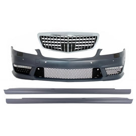 Paraurti anteriore per Mercedes Classe S W221 (2005-2012) con singolo cornice Griglia anteriore e Minigonne S63 S65