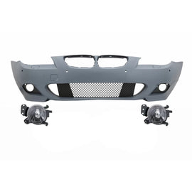 Paraurti anteriore con PDC 18 mm per BMW Serie 5 LCI E60 E61 (2007-2010) e Fendinebbia proiettori M-Technik design