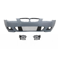 Carica l'immagine nel visualizzatore di Gallery, Paraurti anteriore con PDC 18mm per BMW Serie 5 E60 E61 LCI (2007-2010) e Fendinebbia proiettori M-Technik design