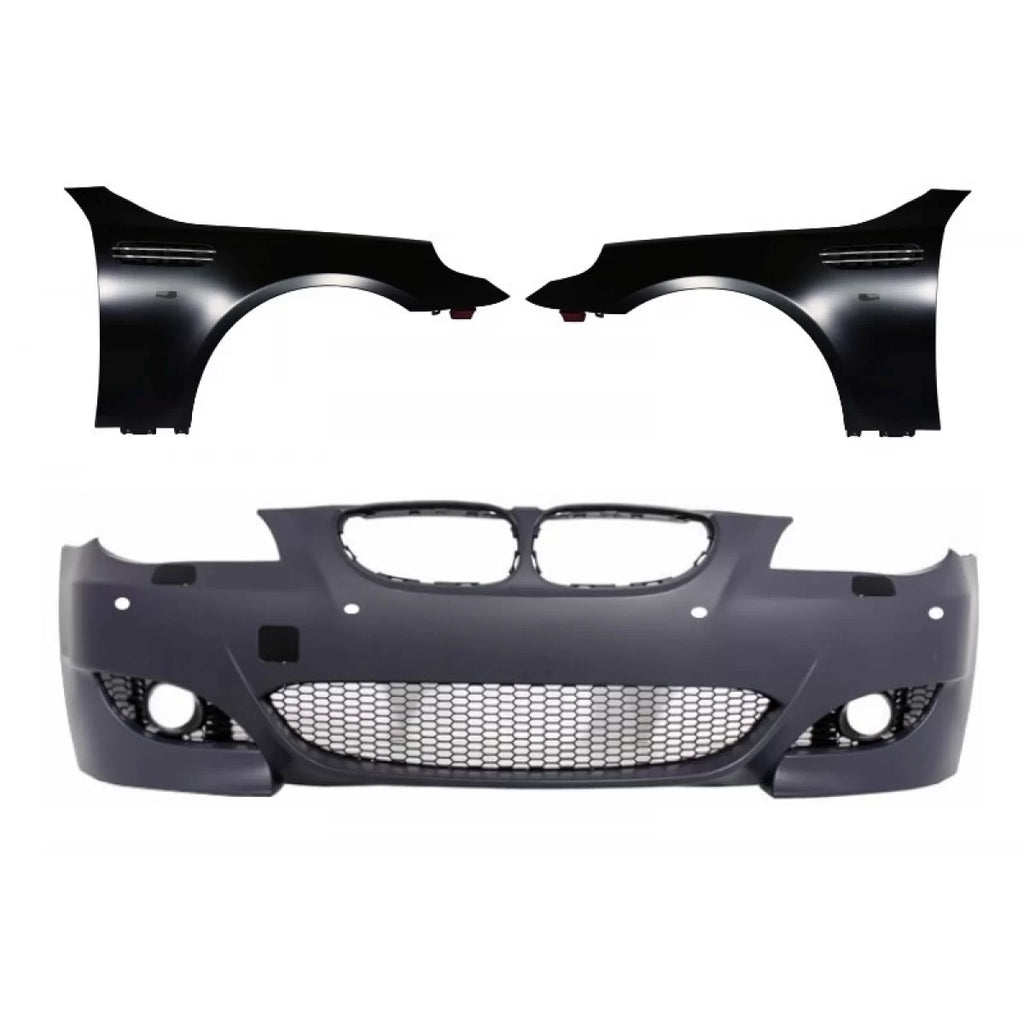 Paraurti anteriore PDC 18mm con Parafanghi anteriori per BMW Serie 5 E60 E61 berlina Touring (2007-2010) M5 design