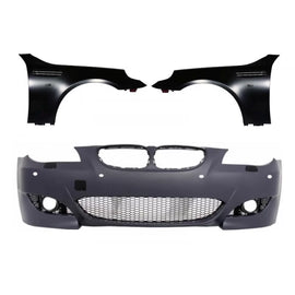 Paraurti anteriore PDC 18mm con Parafanghi anteriori per BMW Serie 5 E60 E61 berlina Touring (2007-2010) M5 design