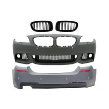 Carica l'immagine nel visualizzatore di Gallery, Paraurti anteriore e Paraurti posteriore con Griglie anteriori a doppio rene per BMW Serie 5 F10 (2011-2013) M-Technik