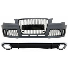 Paraurti anteriore con Diffusore paraurti posteriore Diffuserand Terminali di scarico per Audi A4 B8 pre-restyling
