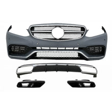 Paraurti anteriore con posteriore diffusore e Terminali di scarico nero per Mercedes Classe E W212 restyling (2013-2016)