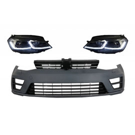 Paraurti anteriore con RHD LED fari anteriori sequenziale dinamico Indicatori di direzione per VW Golf VII 7 (2013-2017)