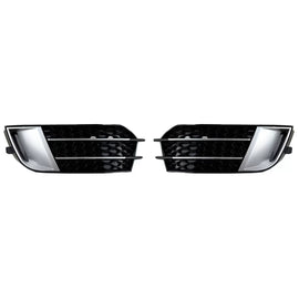 Paraurti anteriore laterale griglia per Audi A1 8X 2010-2014 RS1 stile Nero lucido / argento sinistro e destro 2 pezzi