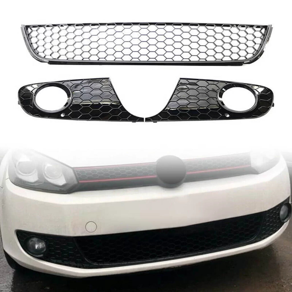 Paraurti anteriore laterale griglia sinistro – destro & centrale per VW Golf VI (6) 08-13 GTI stile Normal versione