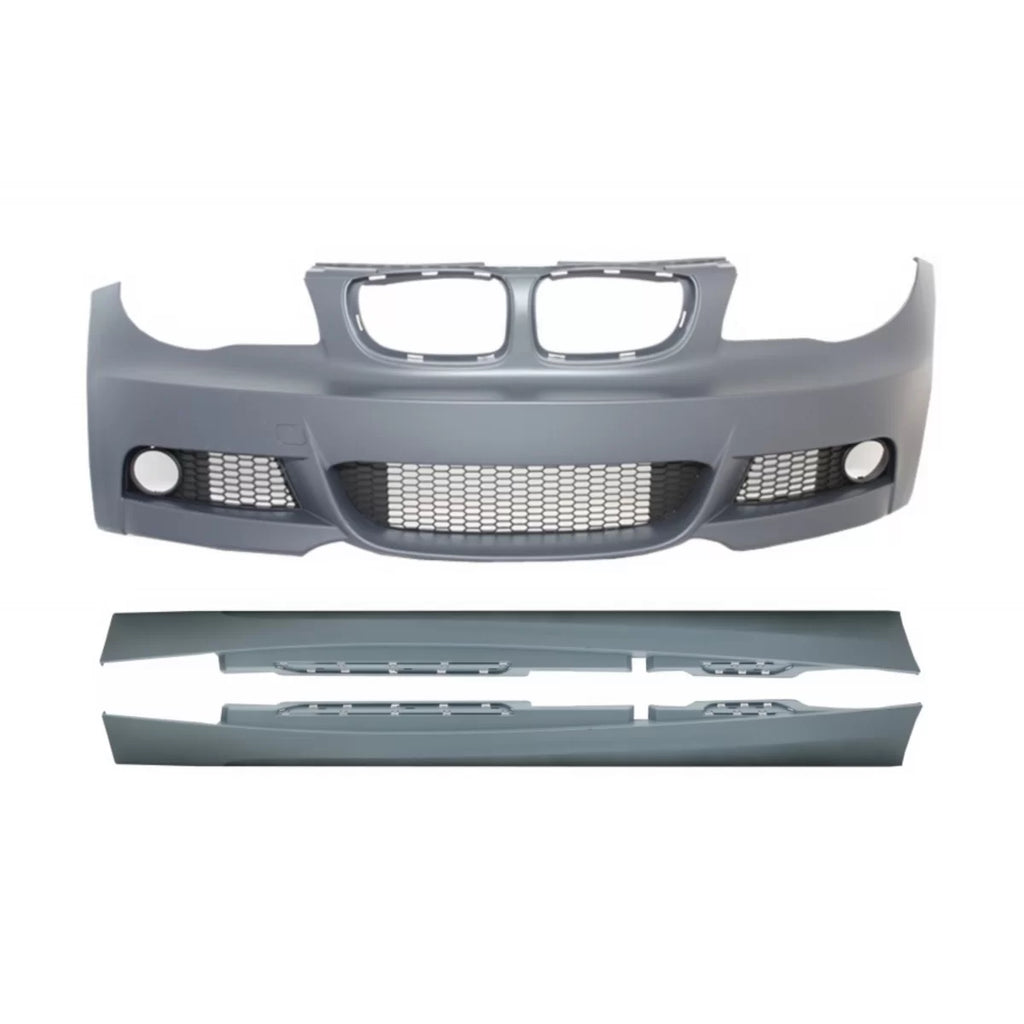 Paraurti anteriore con Minigonne per BMW Serie 1 E87 (2009-2012) M-tech M-Technik design