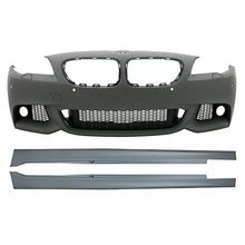 Carica l'immagine nel visualizzatore di Gallery, Paraurti anteriore con Minigonne per BMW Serie 5 F10 F11 Non LCI (07.2010-2013) berlina Touring M-Technik design