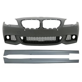 Paraurti anteriore con Minigonne per BMW Serie 5 F10 F11 Non LCI (07.2010-2013) berlina Touring M-Technik design