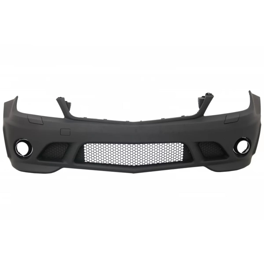 Paraurti anteriore Minigonne per Mercedes Classe C W204 (2007-2012) C63 design senza fendinebbia Ligts