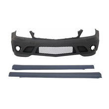 Paraurti anteriore Minigonne per Mercedes Classe C W204 (2007-2012) C63 design senza fendinebbia Ligts