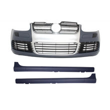 Paraurti anteriore con Minigonne per VW Golf V 5 (2003-2007) spazzolato alluminio R32 stile