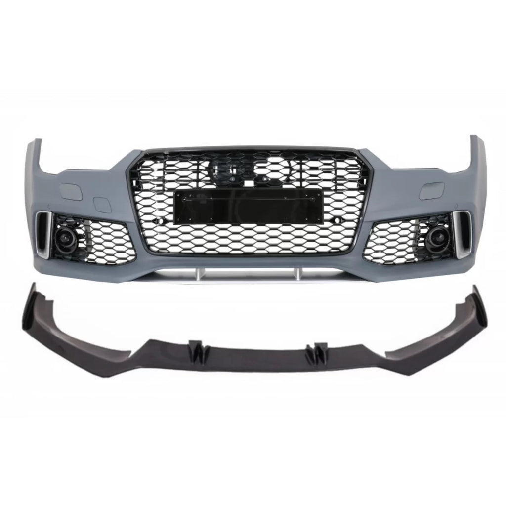 Paraurti anteriore con Spoiler Lip autentico carbonio per Audi A7 4G restyling (2015-2018) RS7 design