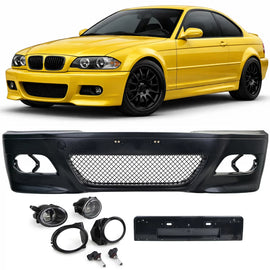 Paraurti anteriore Sport + ABE + trasparente Fendinebbia per BMW E46 coupe cabriolet