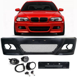 Paraurti anteriore Sport + ABE + trasparente Fendinebbia per BMW E46 berlina Touring